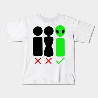 Alien Gender (Green) Kids T-Shirt